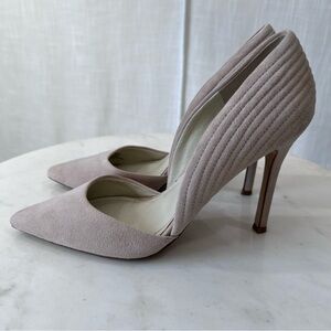 BCBGMAXAZRIA Tanlee Suede Nude Blush Pumps Herls Size 6.5